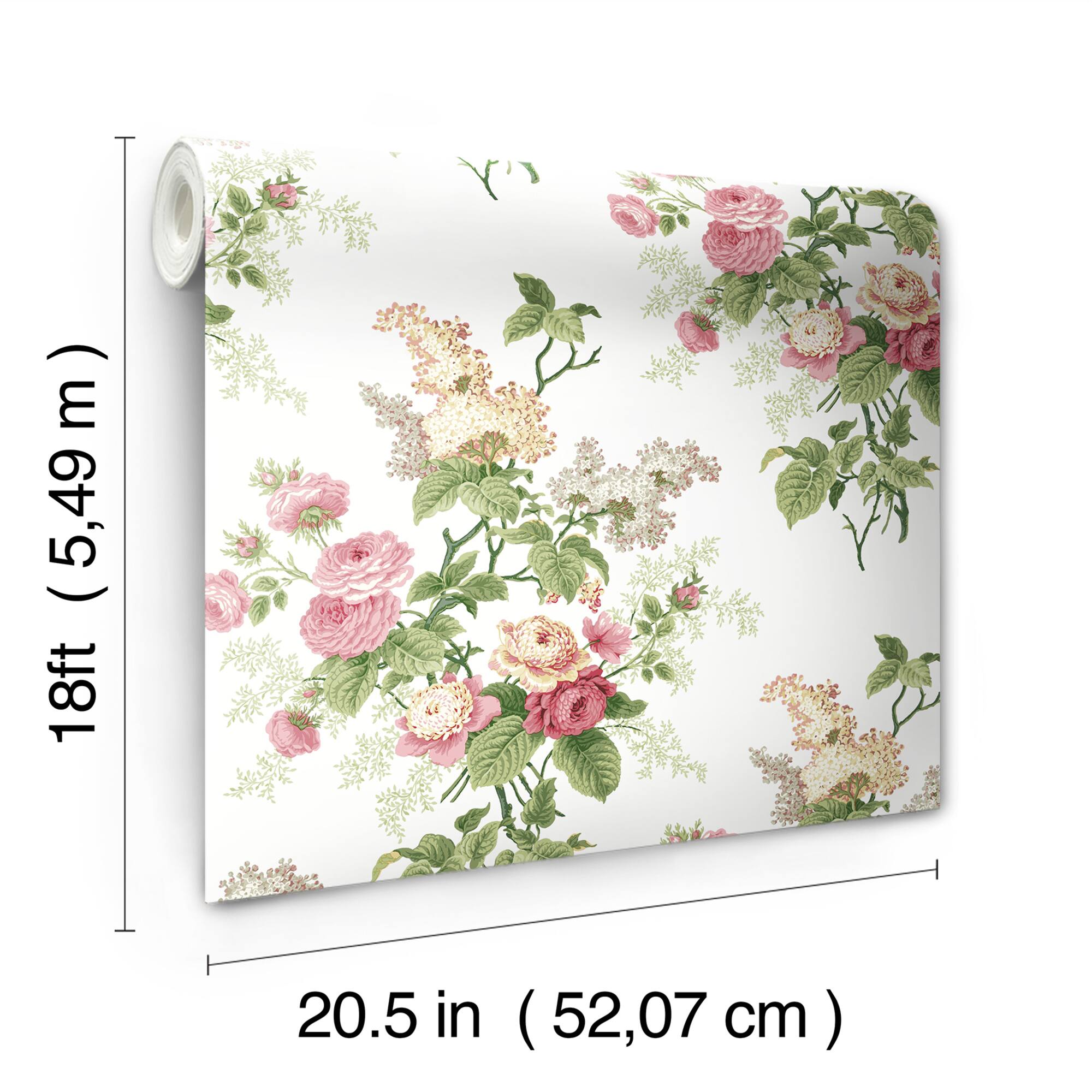 RoomMates Brights Waverly Emma's Garden Peel & Stick Wallpaper